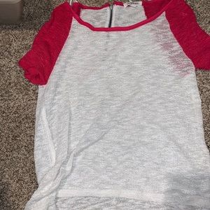 White and pink tee from Aeropostale size small